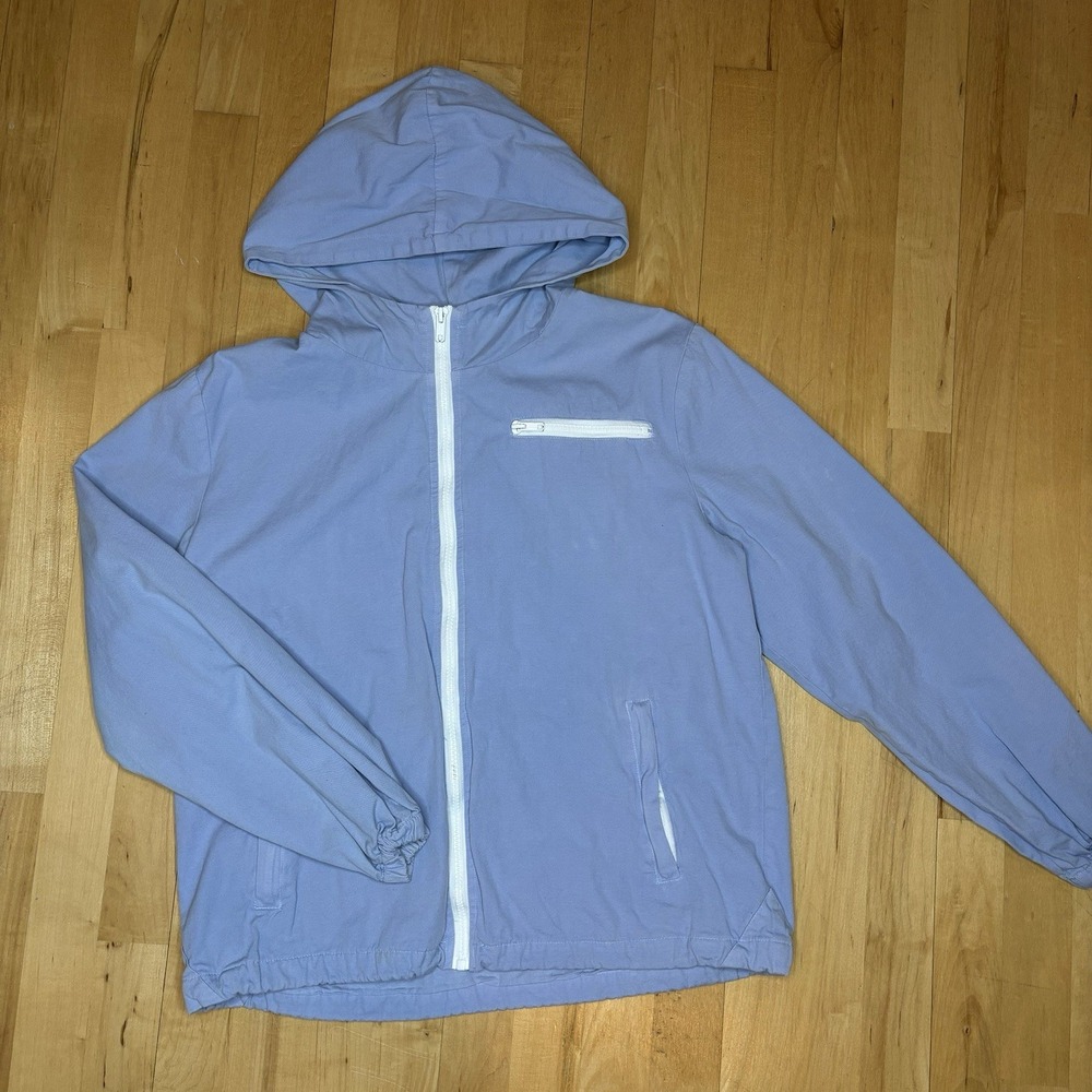 Brandy‎ Melville John Galt CA Krissy Jacket Women OS Zip Hoodie Blue Windbreaker